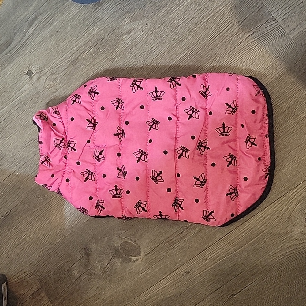 Coco Lane Couture Pink Dog Puffer Vest. Small.